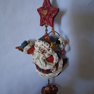 Charming Santa Star Ornament